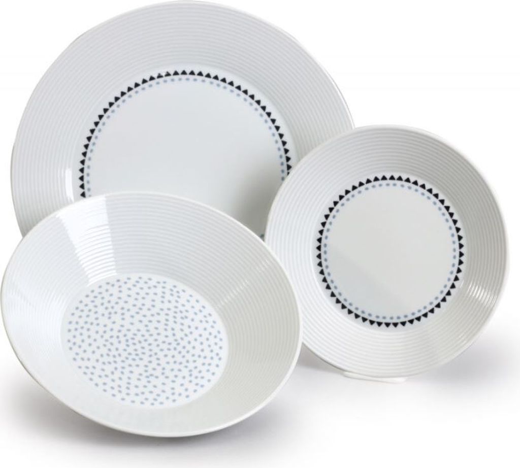 Thun 1794 Lea, sada talířů, český porcelán, modré kamínky, Obrázek produktu 