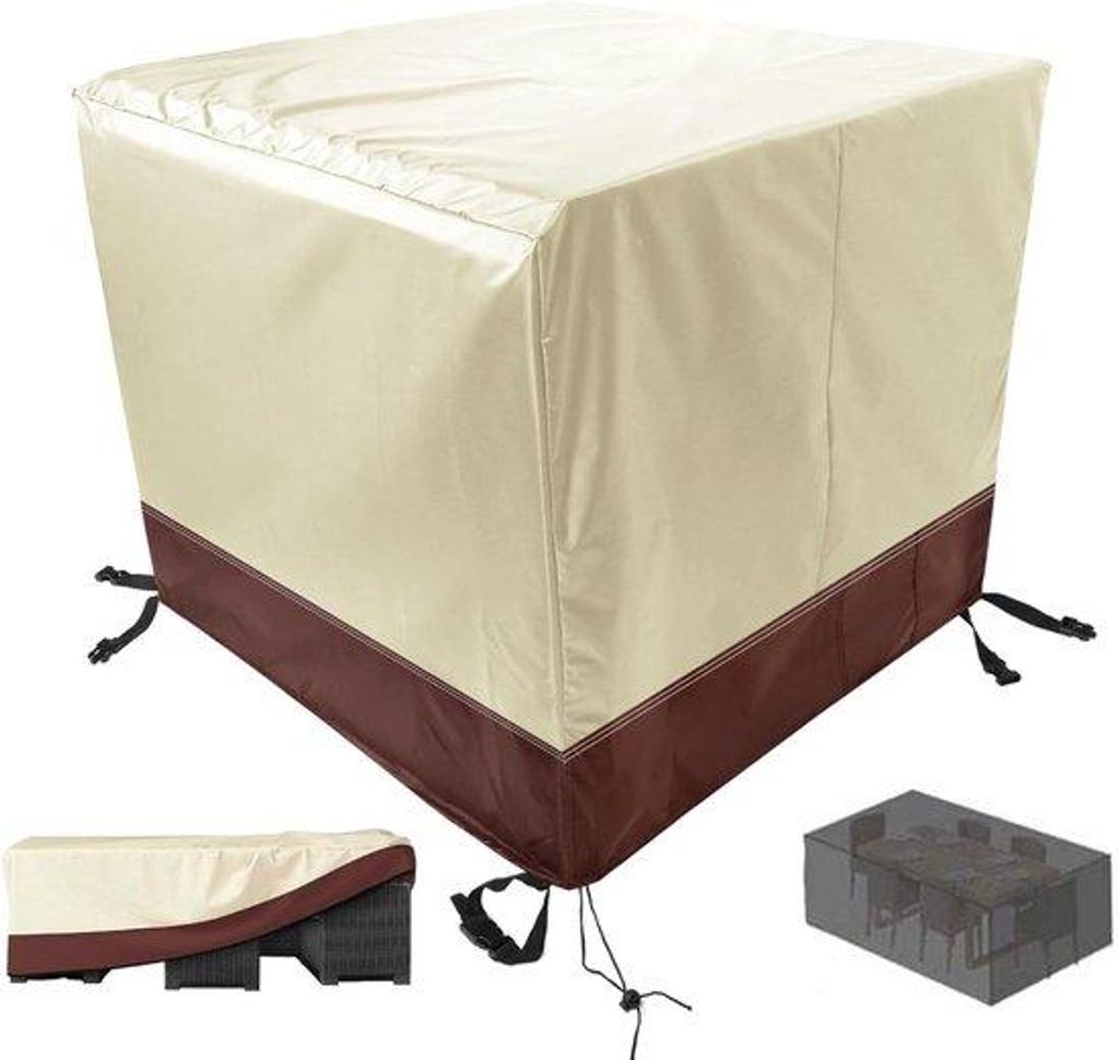 Gartenstuhlüberwurf - Beschützt Gartenstühle - Wasserfest Windfest UV-Resistente - 150 x 130 x 90 cm - Beige Braun