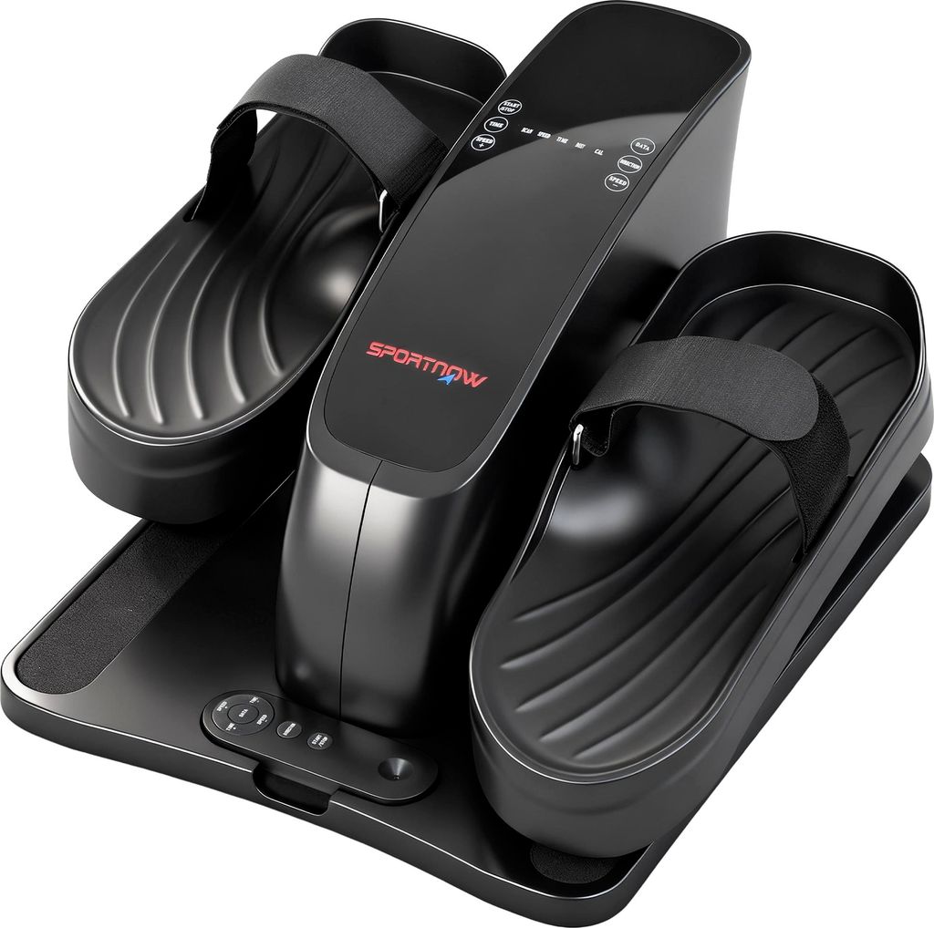 Mini-Pedaltrainer, 12 Geschwindigkeiten, LED-Display, Fernbedienung, rutschfest, tragbar, Metall, Kunststoff, Schwarz