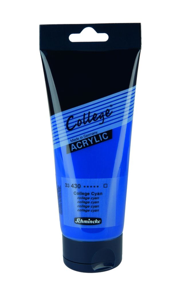 Schmincke 200ml College Acryl College Cyan Acryl 33 430 014