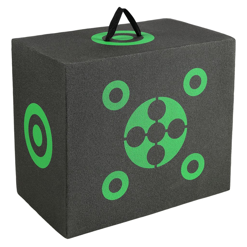VEVOR Bogenschießen-Zielblock, 40,6 x 45,7 cm, Allseitiger Bogen-Zielblock, Tragbares Outdoor-Bogenschießen-Ziel mit Tragegriff, Einfache Pfeilen...