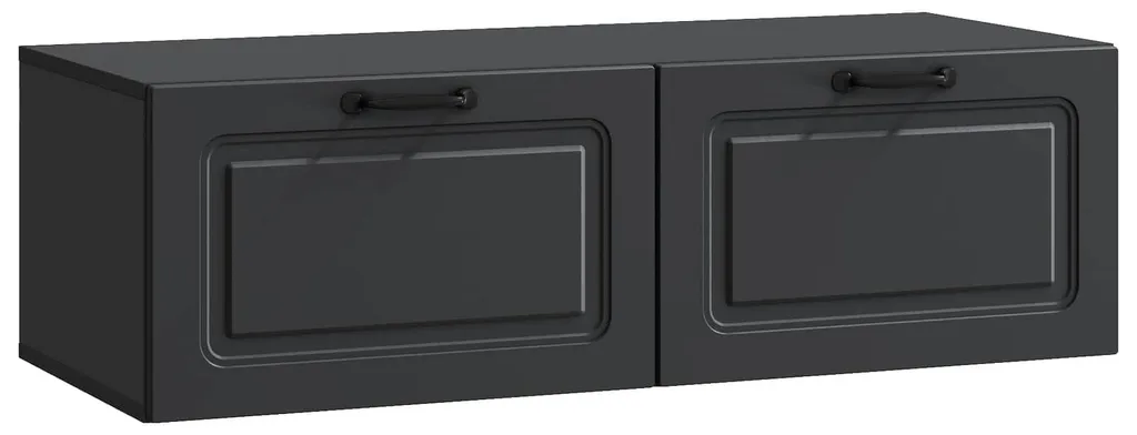 Meuble TV mural noir vidaXL 98 cm pour ranger et cacher les câbles TV