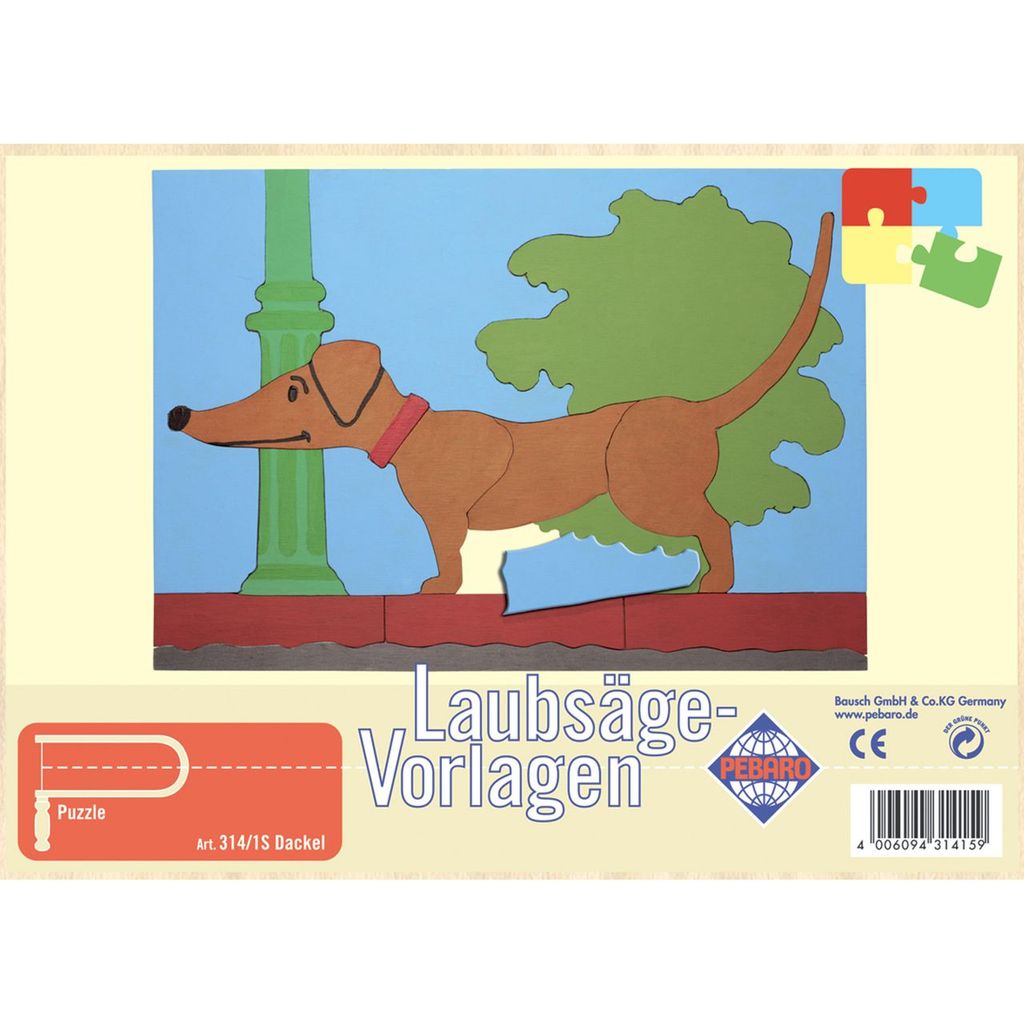 PEBARO Laubsägevorlage Dackel, Puzzle
