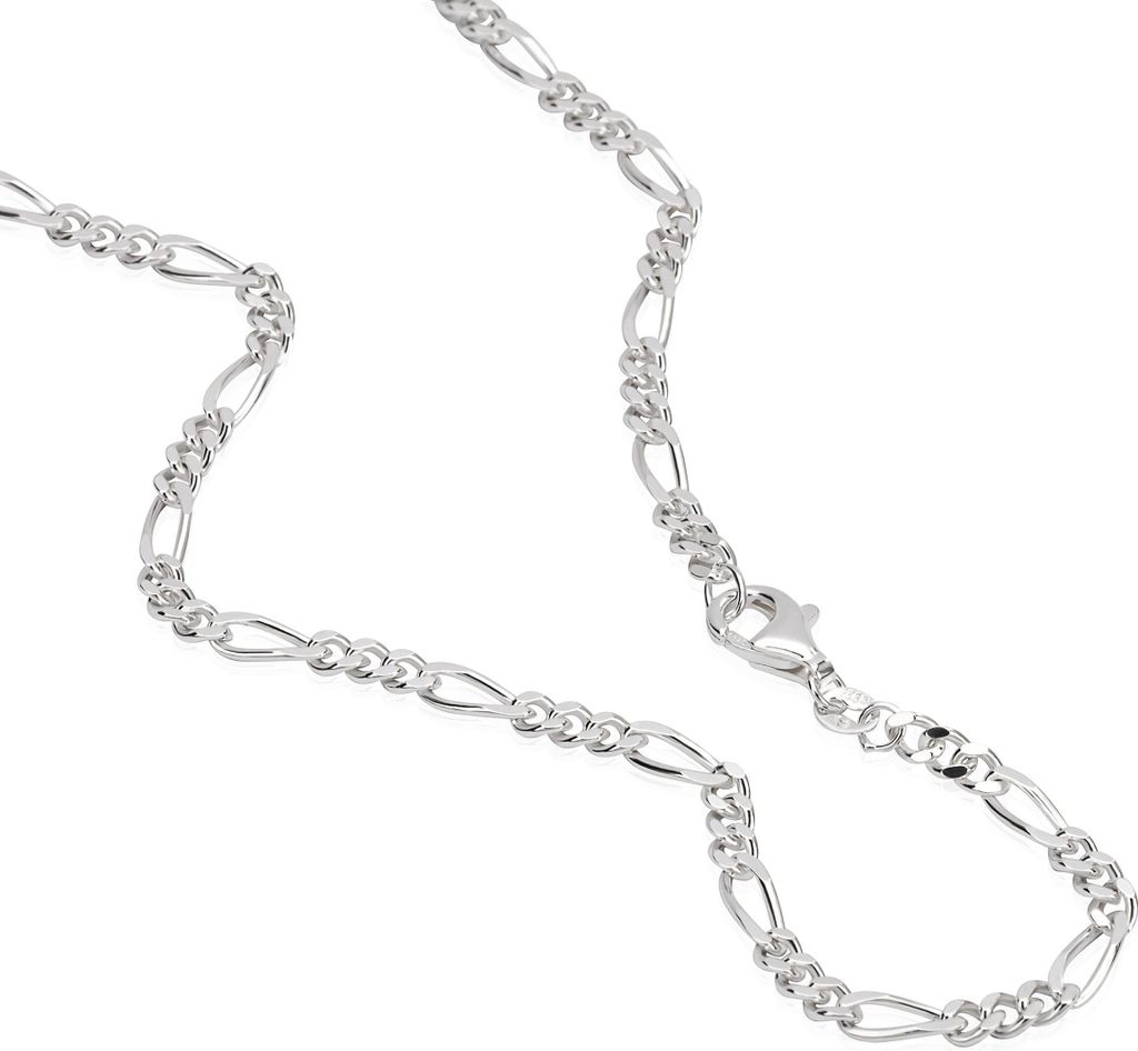 40 cm Figarokette 925 Silber 3+1 Glieder 3 mm breites Produktbild 