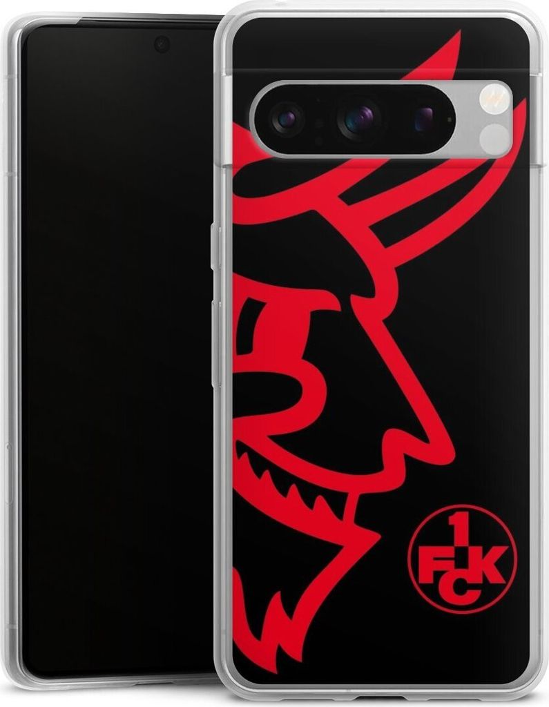 DeinDesign Slim Hülle für Google Pixel 8 Pro Silikon Case Ultra Dünn Handyhülle 1. FC Kaiserslautern Logo Offizielles Lizenzprodukt