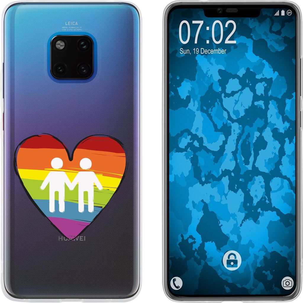 PhoneNatic Case kompatibel mit Huawei Mate 20 Pro Silikon-Hülle pride Männer M3