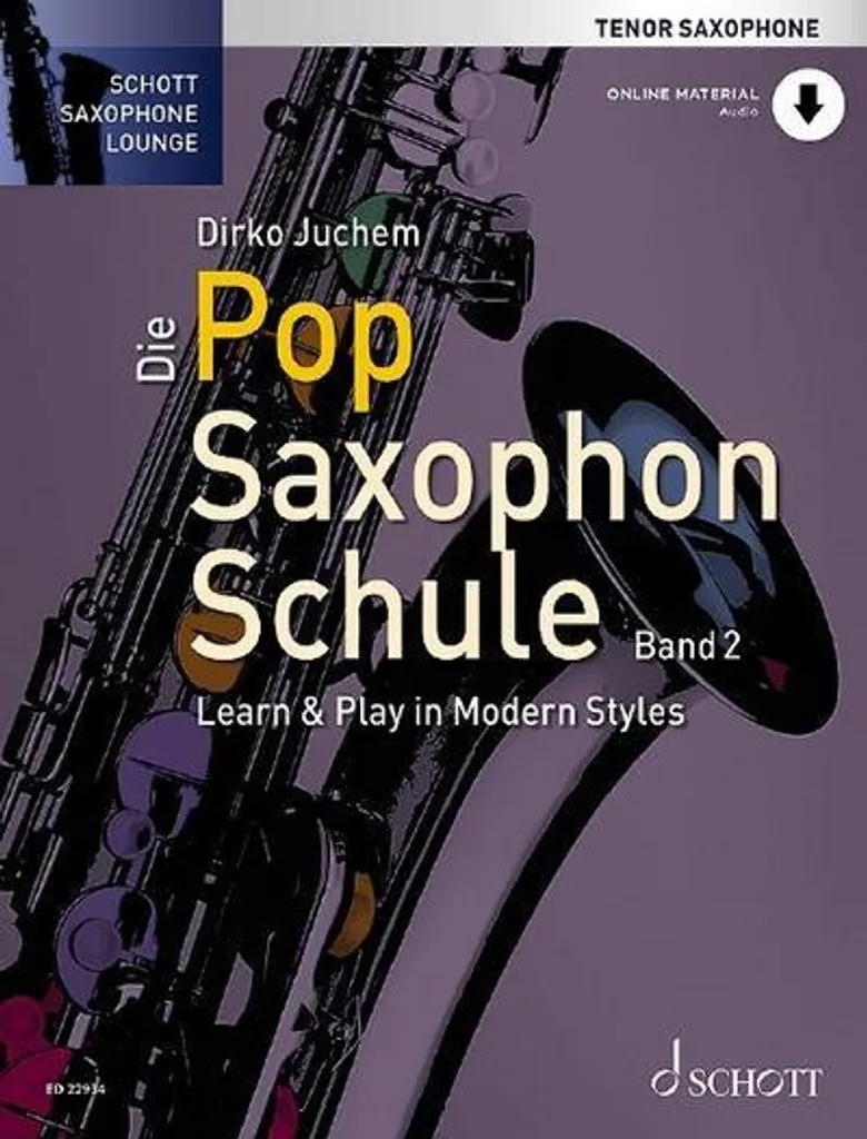 Méthode de saxophone Die Pop Saxophon Schule avec exercices et morceaux