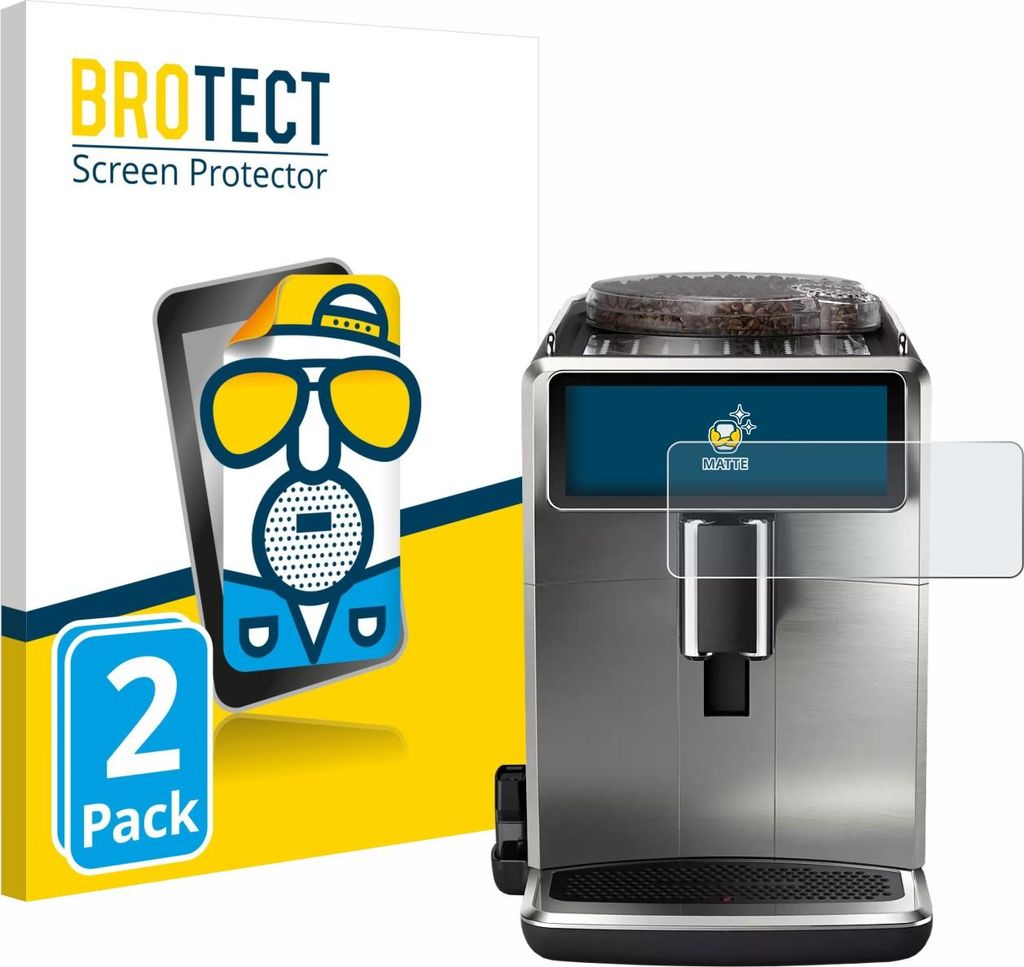 2x BROTECT Schutzfolie für Philips Saeco Xelsis Suprema Displayschutz Displayschutzfolie Folie Matt Entspiegelungsfolie