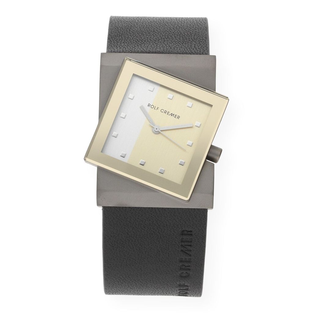 Rolf Cremer Uhr Big Turn 503407 Lederband, Titan, grau