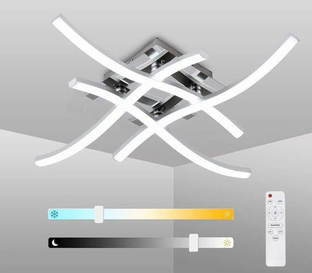 Luminaire encastré argenté à intensité variable pour éclairage de salon