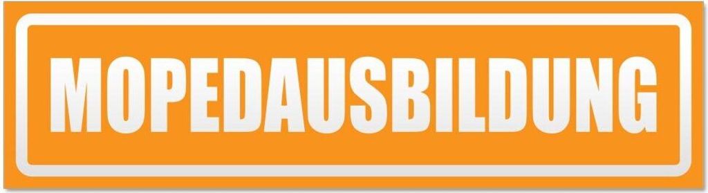 Kiwistar Mopedausbildung invertiert Magnetschild Schild magnetisch - 60cm Orange - Magnetfolie für Auto PKW Kfz