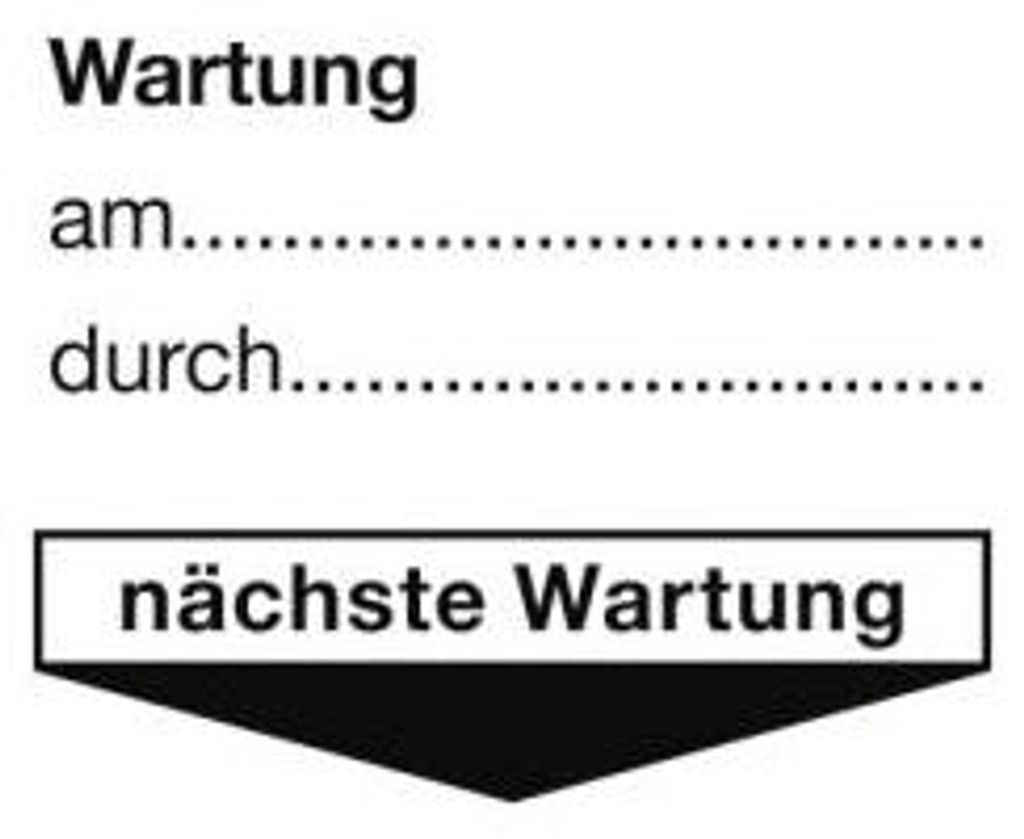 Dreifke® Aufkleber Grundplakette Wartung am durch nächste Produktbild 