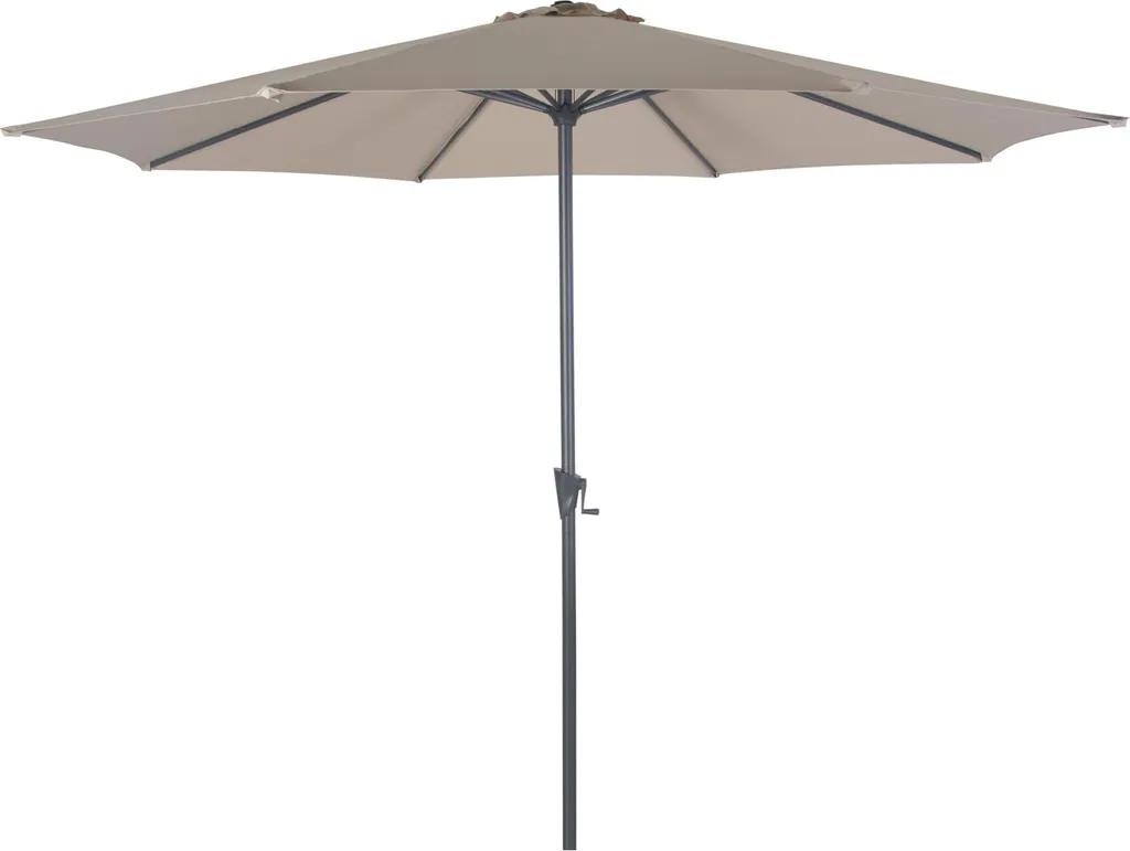 Grand parasol de jardin rond 4m ROJAPLAST STANDARD beige pour terrasse