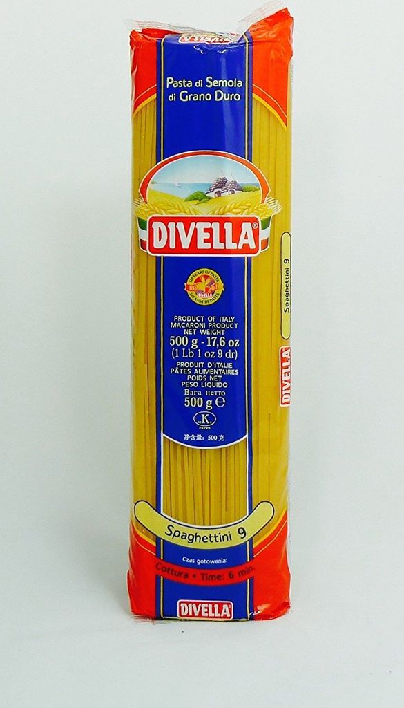 Divella Spaghettini Nummer 9 Nudeln aus Hartweizengriess 500g