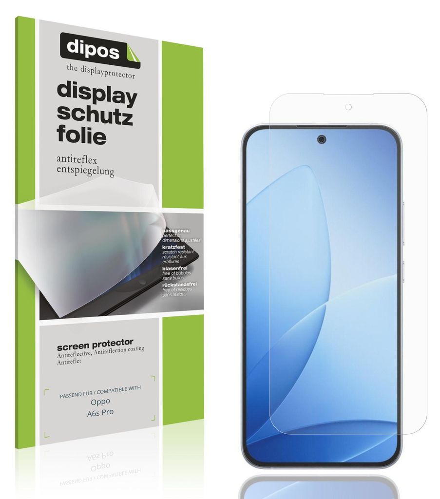 4x Schutzfolie für Oppo A6s Pro matt Displayschutzfolie Folie Display Schutz dipos