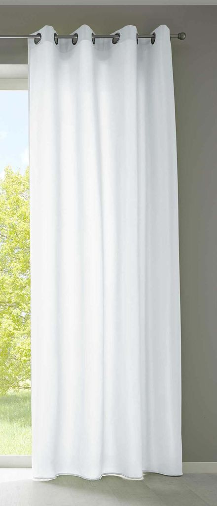 1er Set Vorhänge Schal Ösen »Berlin« HxB 225x140 cm Weiß Produktbild 