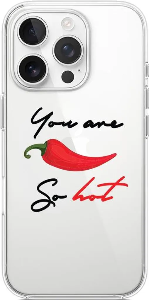 Custodia per iPhone 13 Pro, trasparente, silicone flessibile, Chili Pepper
