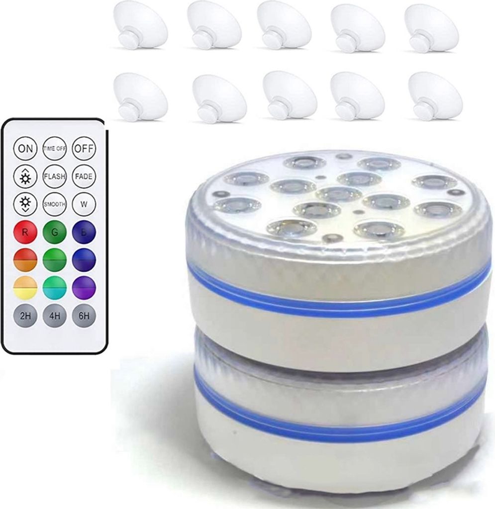 2x 7cm Poolbeleuchtung mit Saugnapf Unterwasser Licht  Produktbild 5