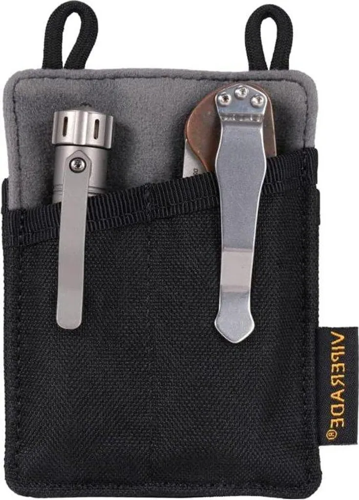 Sacoche de ceinture en nylon noir 3 compartiments pour petits outils
