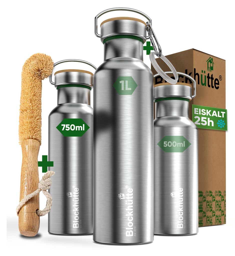 Bouteille isotherme en acier inoxydable Blockhütte 750 ml, Image du produit 