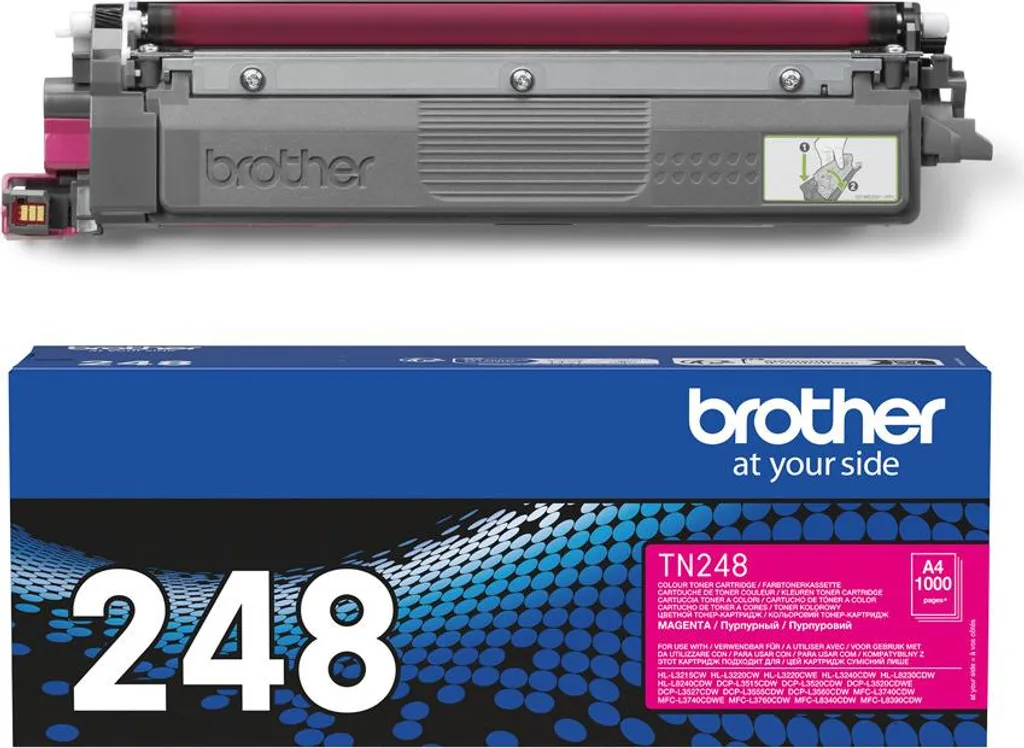 Toner laser Brother TN248M magenta pour impression de rapports