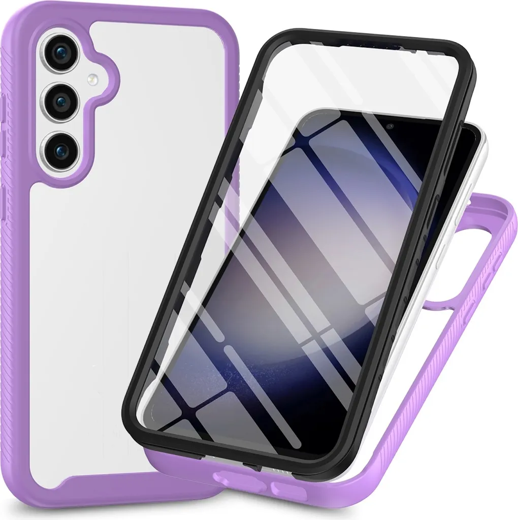 Custodia Samsung Galaxy S24 FE Viola con Pellicola PET e PC+TPU