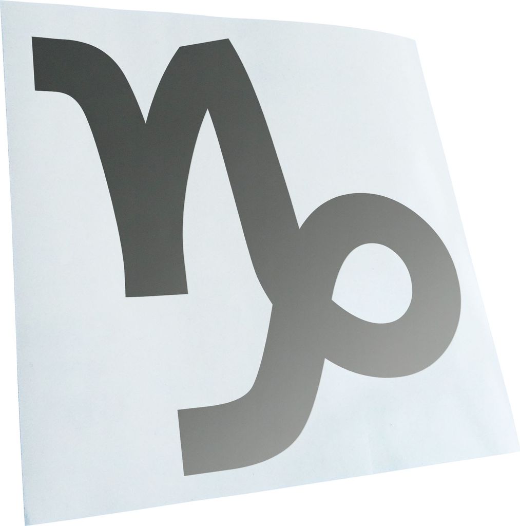 Kiwistar - Autoaufkleber - Silber - 30 x 30 cm - Steinbock Sternzeichen - Heckscheibenaufkleber - Aufkleber für Auto Kfz Fahrrad, LKW, Truck Mofa