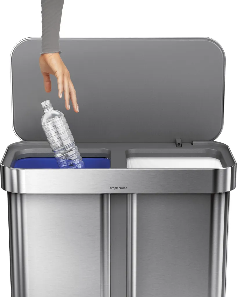 Poubelle à Pédale Simplehuman avec Double Compartiment Silent Close - 4