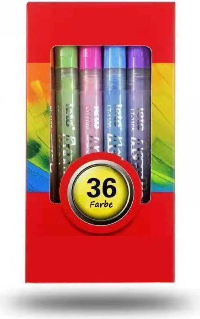 Stift aus undurchdringlichem Acryl im Wasser, 36 Farben, Pierre-Malset, 0,7 mm und 3 mm, Spitzenmarkierung, permanenter Farbstift für Zellophan, T...