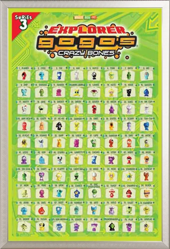 Poster Crazy Bones Gogos Explorer con Cornice Argento Shinsuke® Maxi - 1