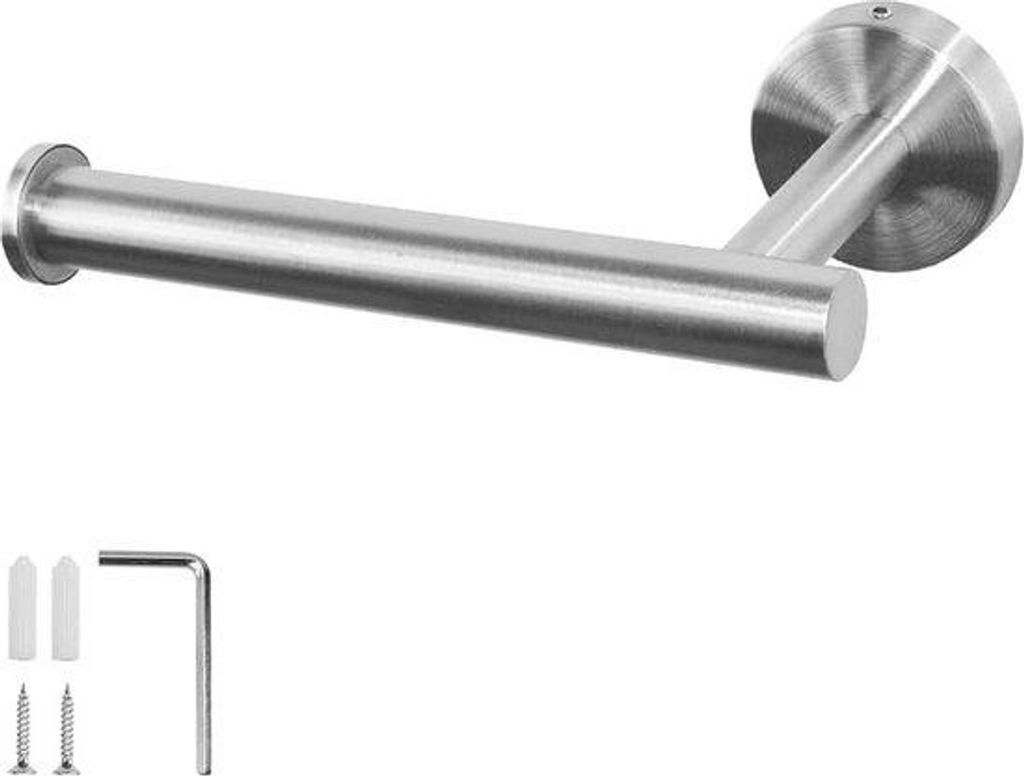 Edelstahl-Toilettenpapierhalter, rostfrei, silber, drehbar, wasserdicht