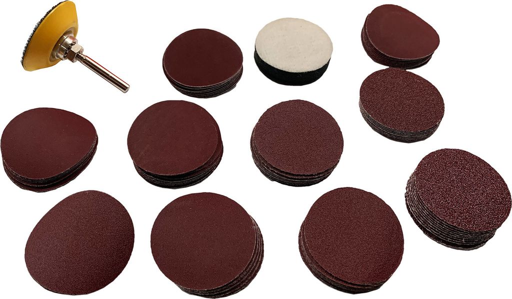 Set van 50 mm schuurblok (met 100 schuurschijfjes, korrel Productafbeelding 