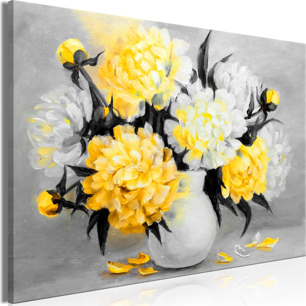 Vlies Leinwandbild - Fragrant Colours (1 Part) Wide Yellow 60x40 cm Blumen b-C-0478-b-b