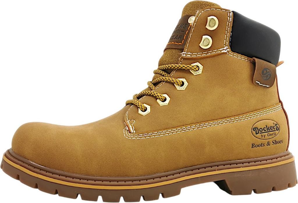 Sznurowane buty Dockers by Gerli żółte Zdjęcie produktu 