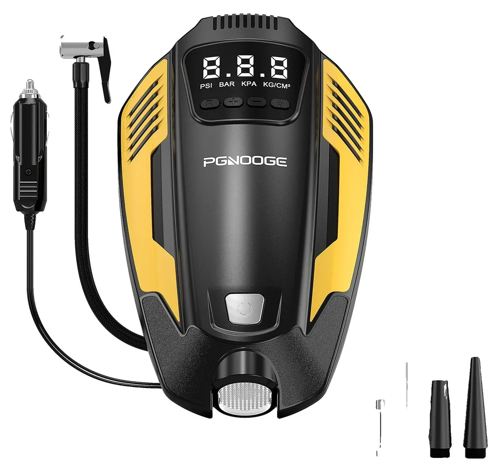 Compresseur d'air portatif 12V pour voiture 45L/min avec manomètre 150 PSI