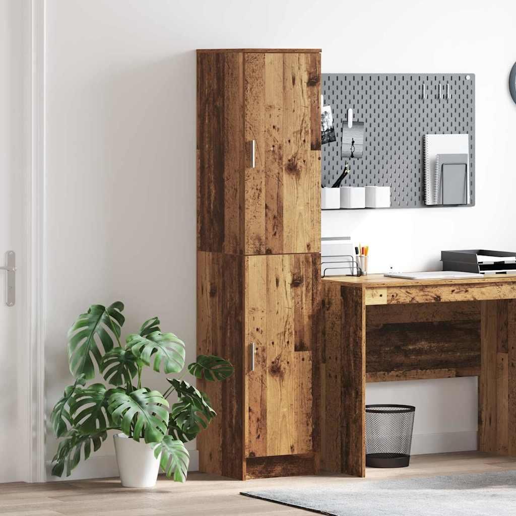 vidaXL Highboard Altholz 35 x 39 x 168 cm Produktbild 
