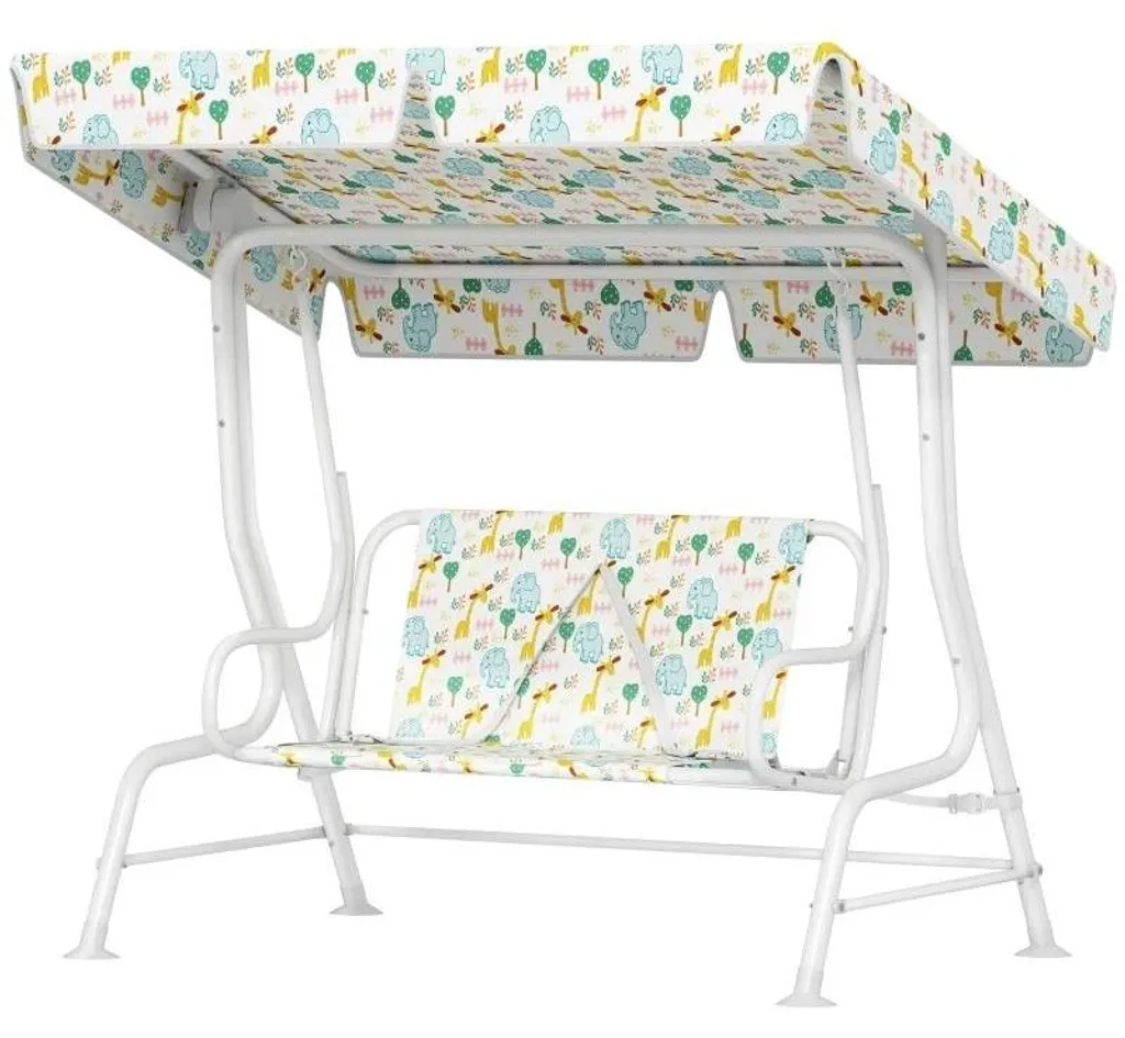Banc de jardin à toit inclinable MULTI 2 places - Structure Acier Noir