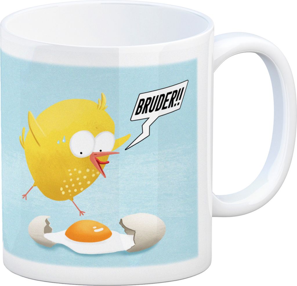 Niedliches Küken mit Ei Kaffeebecher