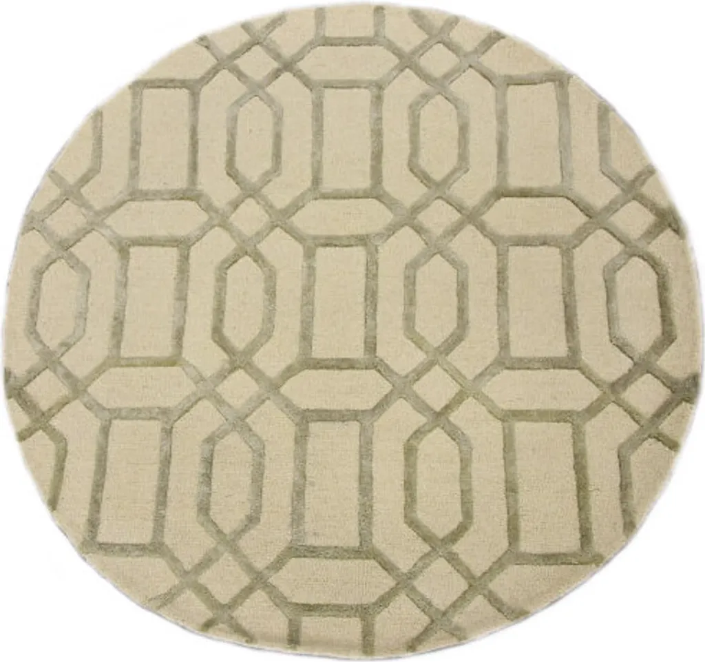 Nappe de table ronde Vegas crème 150cm - Linge de maison haut de gamme
