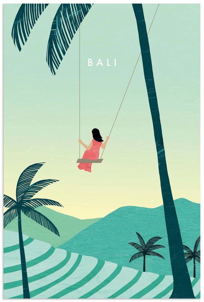 ARTland Wandbild Alu für Innen & Outdoor Bali Größe: 40x60 cm