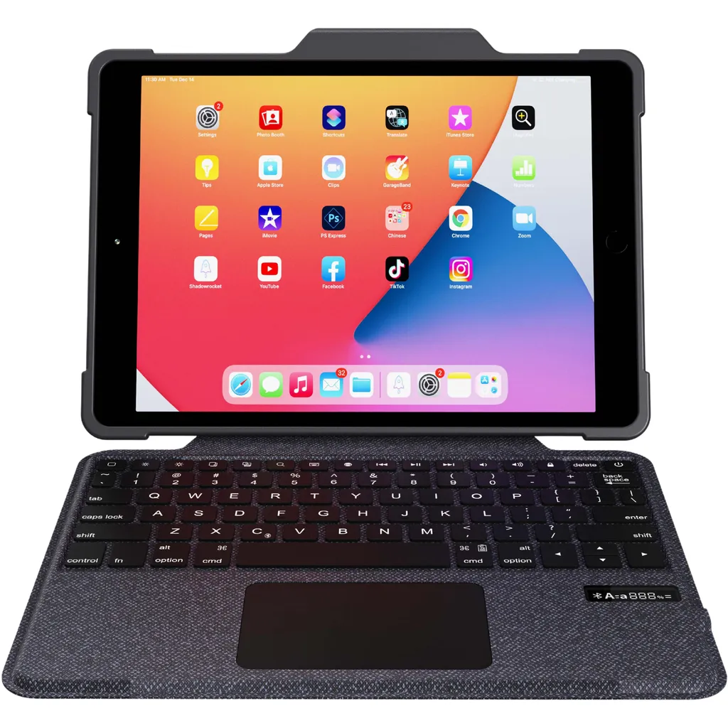 Clavier Bluetooth robuste avec trackpad et protection pour iPad 10.2"