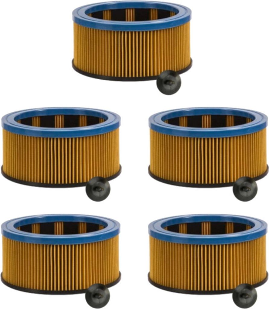 5x Trade-Shop Faltenfilter / Patronenfilter kompatibel mit Metabo, Hitachi, Kress, Eibenstock, Starmix Nass-/Trockensauger Staubsauger Allessauger