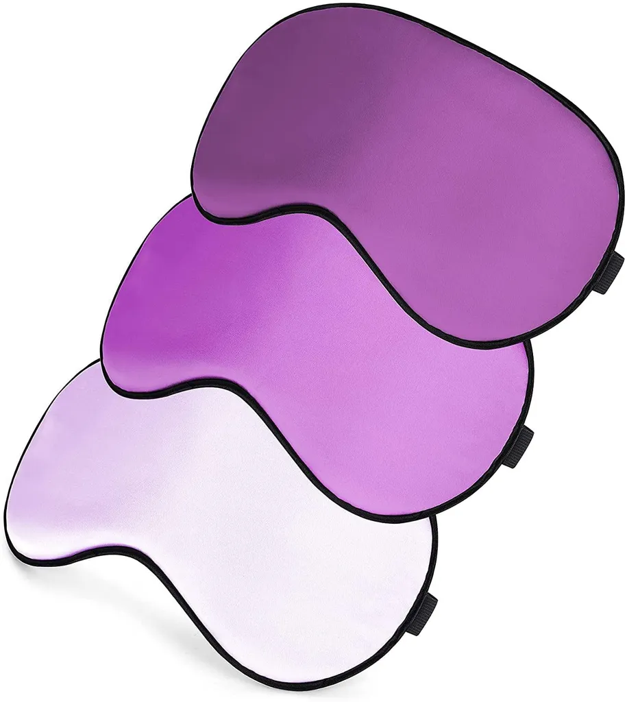 Masque de nuit violet à occultation totale et sangle ajustable souple