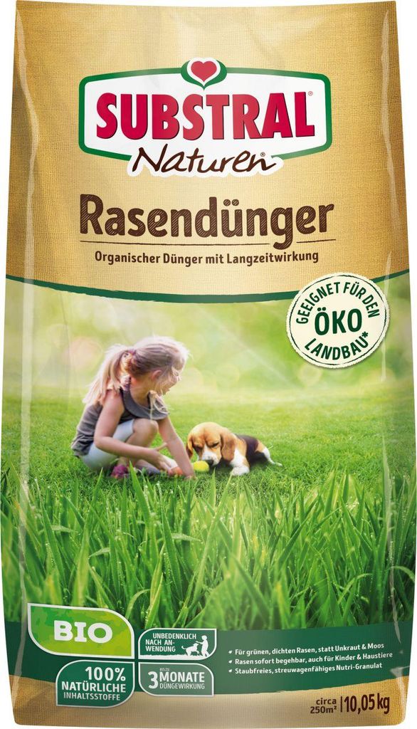 SUBSTRAL Naturen Rasendünger 10,05 kg für ca. 250 m²