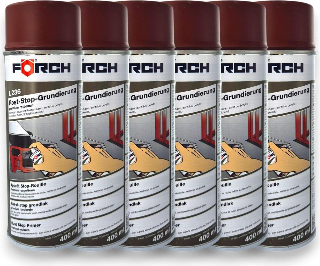 6x Förch Rost Stop Grundierung L236 Rostschutzspray Premium Produktbild 