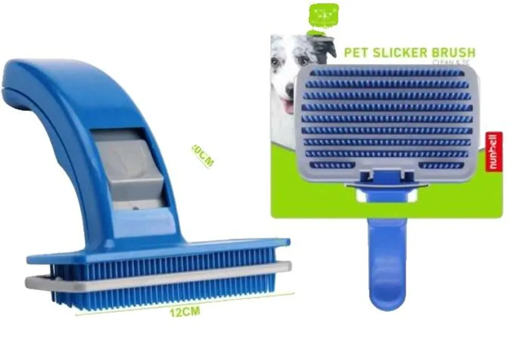 Brosse Slicker Autonettoyante pour Chiens et Chats à Poils Longs