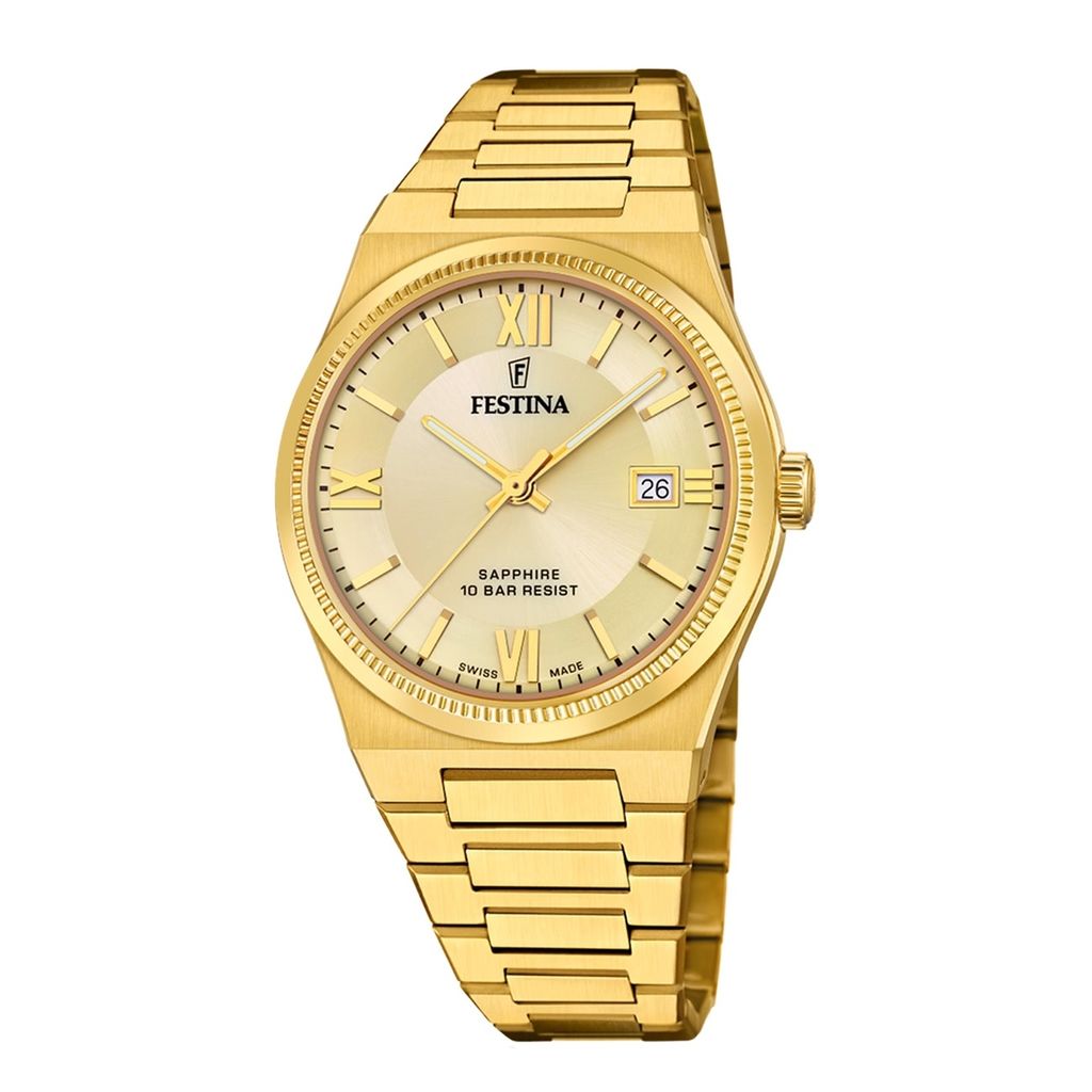 Festina F20038/2 Herrenuhr Swiss Made Rivé 40mm 10ATM