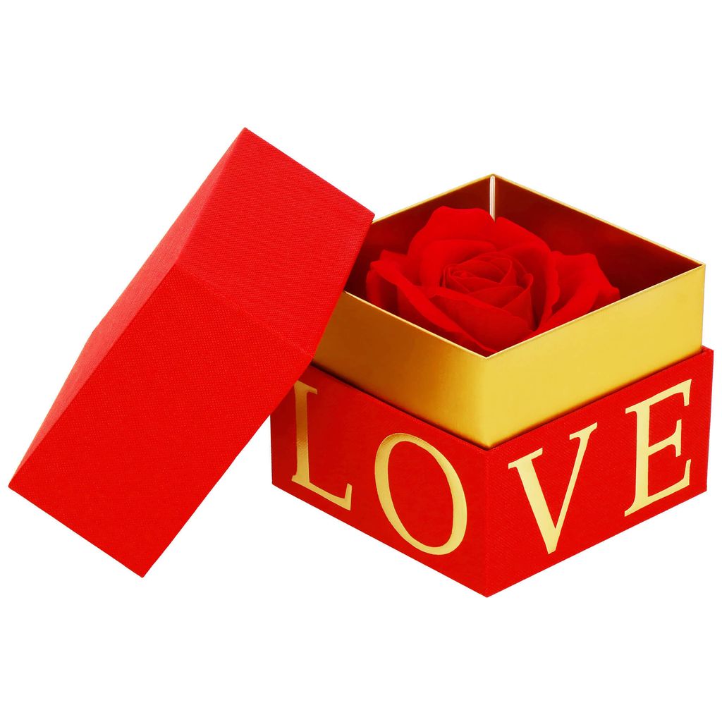 Springos Rosenbox Ewige Rose Geschenk für Valentinstag