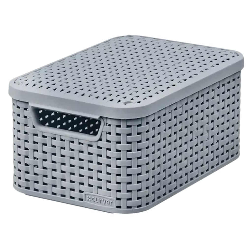 Cesto con coperchio Curver STYLE S, grigio, con coperchio, Immagine del prodotto 