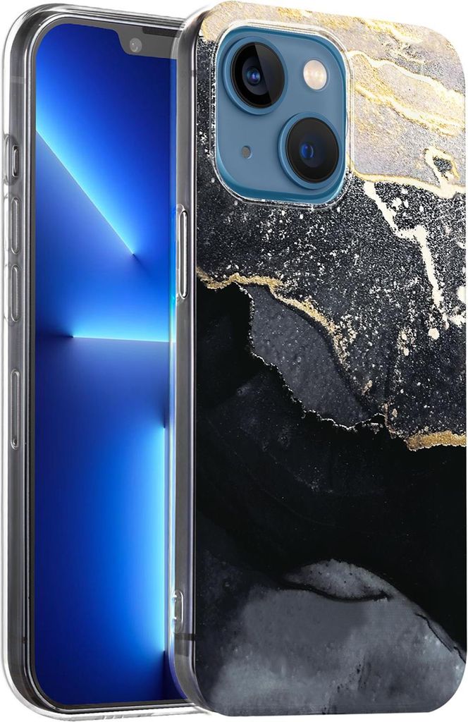 Hülle für Apple iPhone 13 Schutzhülle Marmor Motiv Handy Case Silikon Slim Cover